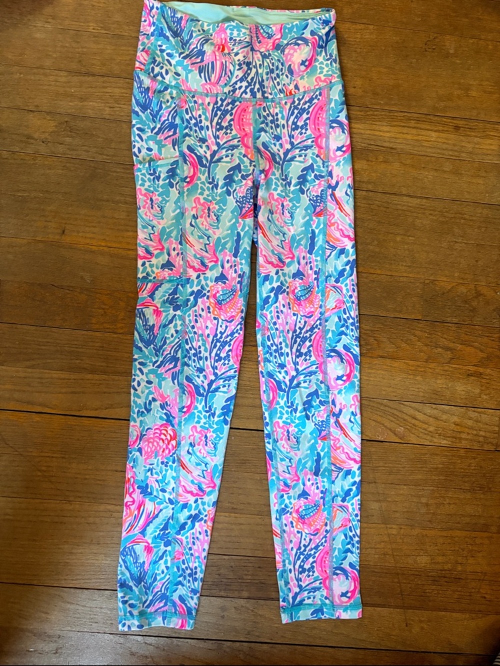 Lilly Pulitzer Pink & Blue Floral Leggings